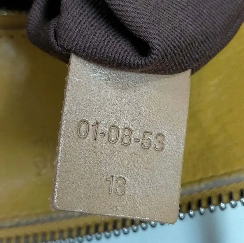 Chloé Yellow Leather and Woven Straw Detail Satchel Tote